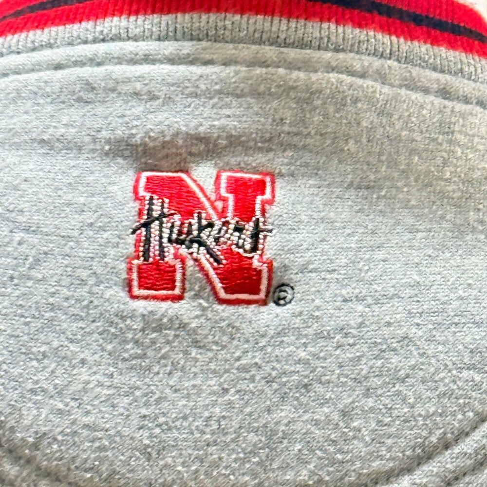 Lee Sport Sweatshirt Mens M Gray Nebraska Huskers Vintage 2001 Y2K Collegiate Pu - Picture 8 of 11